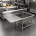 Thumbnail image #2 for John Boos Pro-Bowl 2-Compartment Platter Sink with Left Drainboard, 16-Gauge 300-Series Stainless Steel