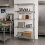 Thumbnail image #2 for Quantum WR86-1430S 30"W x 86"H Stationary 304 Stainless Steel Wire Shelving Starter Kit, 4 Shelves and 4 Posts