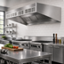 Thumbnail image #2 for SpecAir HESFA96-138 Wall Type Front Discharge Make-Up Air Exhaust Hood, 138 Inches Wide, Short Front