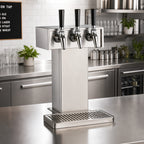 Thumbnail image #2 for Perlick 4006-3B4 Extra-High Countertop Tee Draft Beer Tower, 3 Faucets, Stainless Steel, Glycol-Cooled