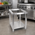 Thumbnail image #3 for Cucina LaForza 24 x 24 Inch Butcher Block Stand Base Only with Stainless Steel Base and Solid Undershelf