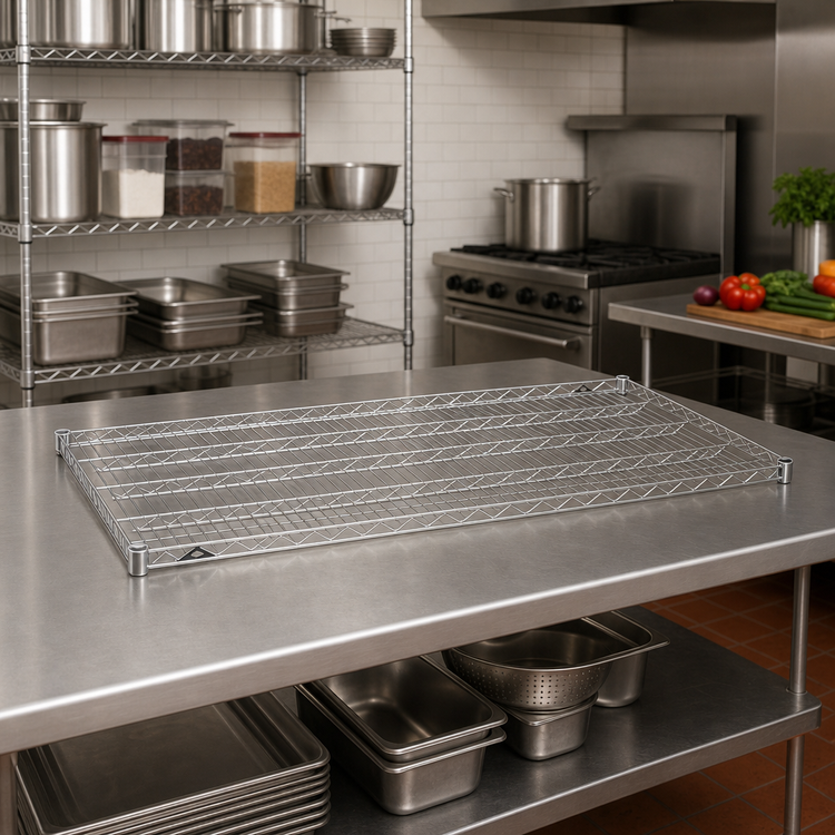 Product image #2 for Metro Super Erecta Super Wide 60 x 30 Inch Chrome-Plated Wire Shelf