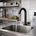 Thumbnail image #2 for T&S Brass WaveCrest Touchless Gooseneck Single-Hole Deck-Mount Lavatory Faucet, Matte Black, 0.5 GPM