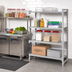 Thumbnail image #3 for Cambro Camshelving Premium 18-Inch Deep x 24-Inch Long x 84-Inch High 4-Tier Vented Stationary Add-On Polymer Shelving Unit