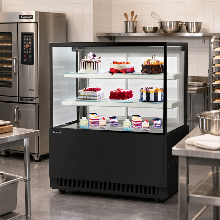 Product image #3 for Turbo Air Full-Service Refrigerated Bakery Display Case with Straight Tempered Glass Front