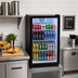 Thumbnail image #2 for Omcan Black Countertop Reach-In Refrigerated Display Refrigerator, 4.59 Cu. Ft., 1 Hinged Glass Door