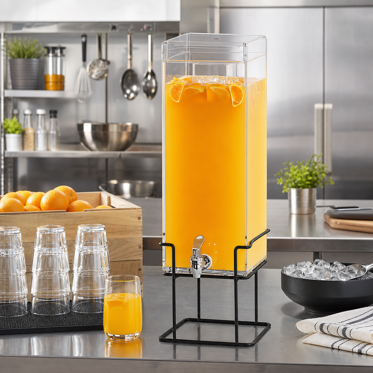 Product image #2 for Cal-Mil Milo Single 3-Gallon Square Ice Beverage Dispenser
