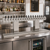 Thumbnail image #2 for Glastender BRT-18-MF Countertop Air-Cooled 18-Faucet Bridge Draft Dispensing Tower, Mirror Finish