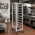 Thumbnail image #2 for Channel Lifetime Tough All-Welded Extra Heavy-Duty Aluminum End-Load Platter Rack Cart for 18-Inch Platters