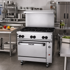 Thumbnail image #3 for Vulcan Endurance 36S-6BP 36-Inch 6-Burner Propane Gas Restaurant Range with Standard Oven, Stainless Steel