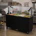 Thumbnail image #2 for Advance Tabco Triumph Supreme Ice-Cooled Portable 4-Pan Food Buffet Table with Double-Sided Sneeze Guard, Enclosed Base, and Black Vinyl-Clad Finish