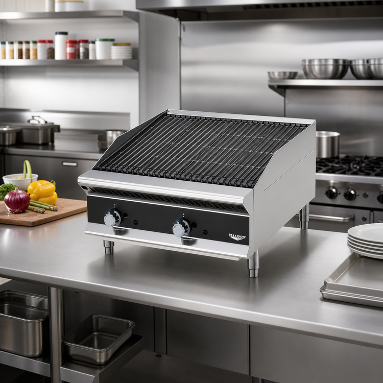 Product image #2 for Vollrath 36-Inch Medium-Duty Countertop Gas Charbroiler, Radiant, Stainless Steel