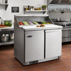 Thumbnail image #2 for Serv-Ware 36-Inch 10-Pan Refrigerated Sandwich Prep Table, 115V