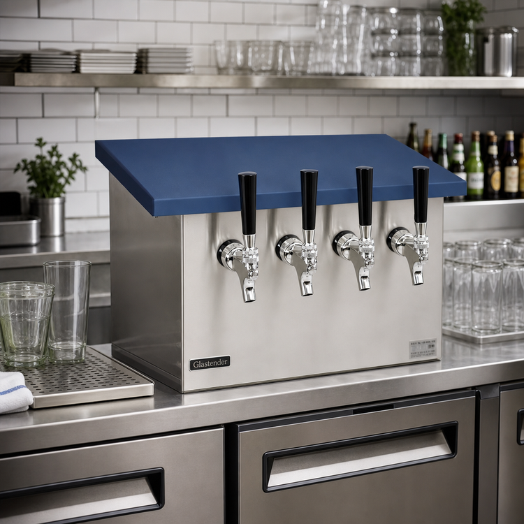 Product image #2 for Glastender 14-Inch Underbar Glycol-Cooled 4-Faucet Draft Dispensing Tower