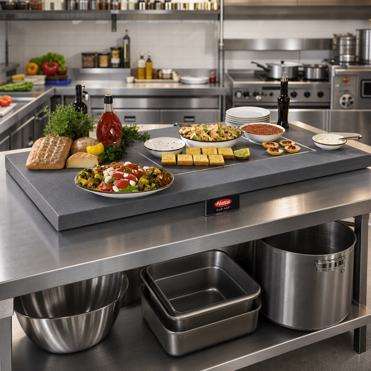 Product image #2 for Hatco Glo-Ray Simulated Stone Built-In Rectangular Heated Shelf, 25-5/8 in x 19-5/8 in x 2-1/4 in