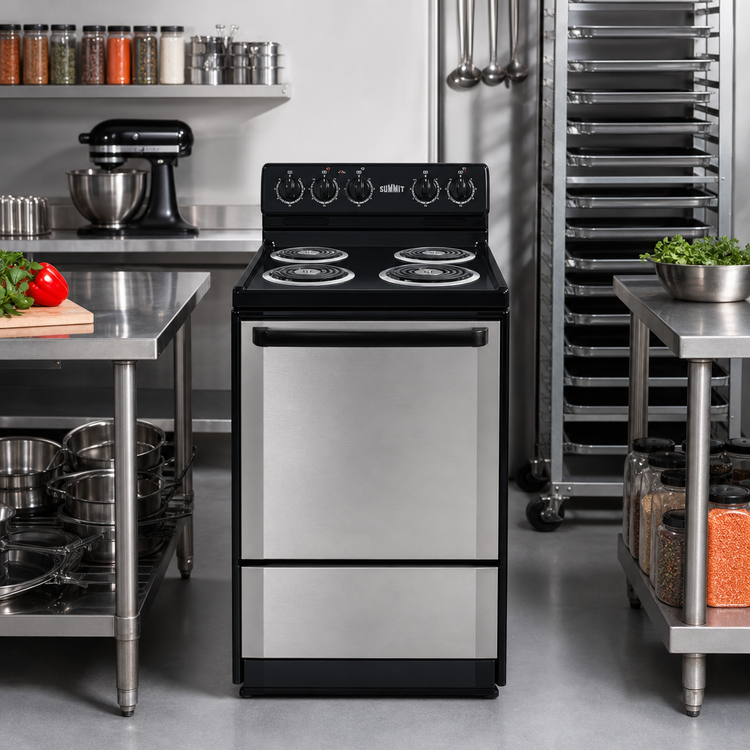 Product image #3 for Summit Appliance 24-Inch Freestanding Electric Coil Range with 2.9 Cu. Ft. Oven