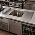 Thumbnail image #2 for Top Shelf 9-Bottle Underbar Bottle Well With 2-Piece Stainless Steel Sliding Cover, 36 Inch