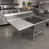 Thumbnail image #2 for John Boos Pro-Bowl 2-Compartment Platter Sink with Left Drainboard, 14-Gauge Stainless Steel