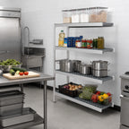 Thumbnail image #2 for Fermod Fermostock 4R42C71-E 4-Tier Polymer Shelving Expansion Kit, 71 in. H x 42 in. W x 22 in. D
