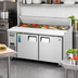 Thumbnail image #2 for Everest Refrigeration EPWR2 Two-Section Side-Mount Sandwich Prep Table, 59-1/8
