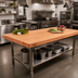 Thumbnail image #2 for Boos Block American Cherry Edge Grain Kitchen Countertop, 108 x 42 x 3 Inch, Varnique Finish