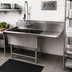 Thumbnail image #2 for John Boos Pro-Bowl 2-Compartment Stainless Steel Sink with Right Drainboard and 10-Inch Backsplash