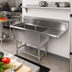 Thumbnail image #2 for John Boos Pro-Bowl 2-Compartment Stainless Steel Sink with Right Drainboard and 10-Inch Backsplash