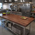 Thumbnail image #2 for John Boos American Black Walnut Full-Length Edge Grain Kitchen Countertop, 108 x 42 x 1-1/2 Inch, Varnique Finish
