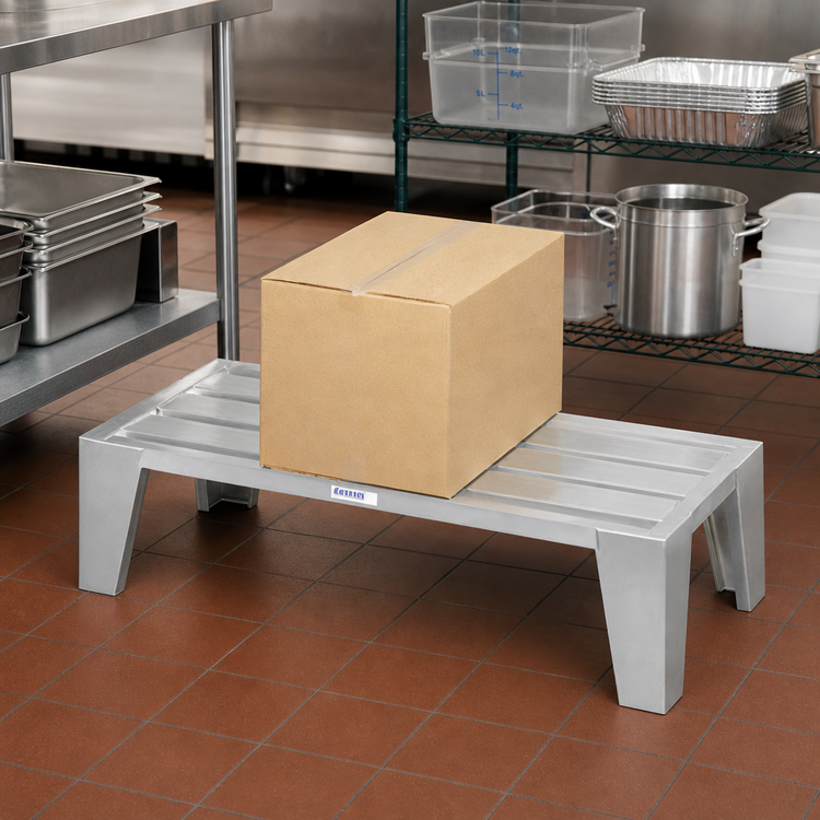 Product image #2 for Channel Manufacturing Lifetime Series Aluminum E-Channel Dunnage Rack with Gusset Legs, 54 x 24 x 12 Inches