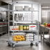 Thumbnail image #2 for EAGLEbrite 4-Tier Wire Dolly Truck with 36 x 21 Inch Shelves, Zinc Finish, Poly Tread Swivel/Brake Casters