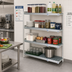 Thumbnail image #2 for Fermostock 4-Tier Corner Expansion Polymer Shelving Unit, 71 Inches High x 52 Inches Wide x 14 Inches Deep
