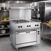 Thumbnail image #3 for Vulcan 36-Inch Electric Restaurant Range with 2 Hot Tops, 12-Inch Griddle and Oversized Oven