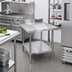 Thumbnail image #2 for Sapphire 30 Inch x 30 Inch Stainless Steel Corner Work Table with 5 Inch Backsplash and Open Undershelf