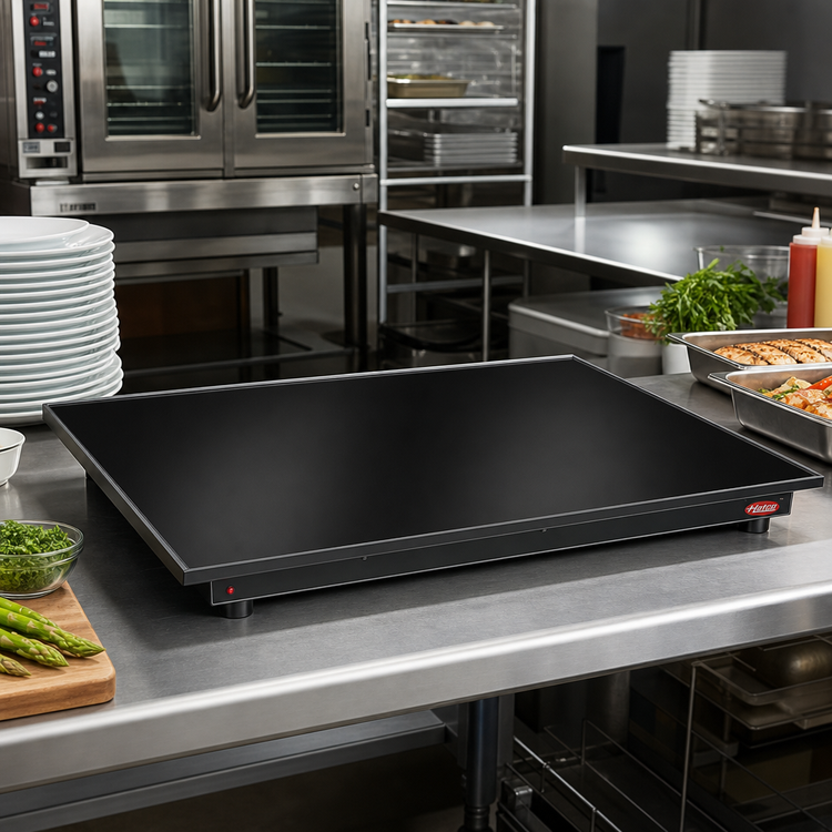 Product image #2 for Hatco 60-Inch Portable Heated Black Glass Warming Shelf