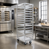 Thumbnail image #2 for Panco Full-Height Mobile Side-Load Aluminum Oven Rack for 12 Full-Size Sheet Pans