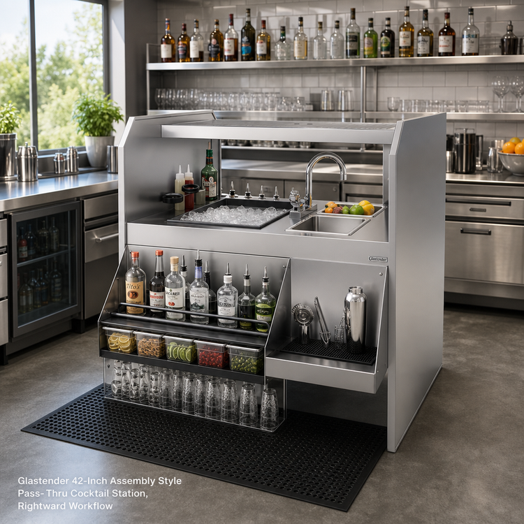 Product image #2 for Glastender 42-Inch Assembly Style Pass-Thru Cocktail Station, Rightward Workflow