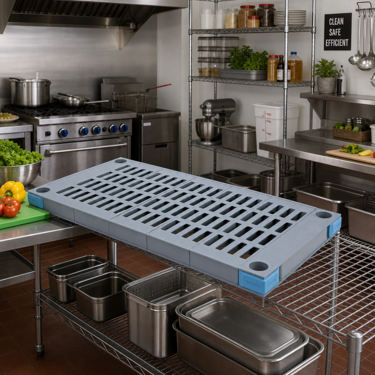 Product image #2 for Quantum Millenia 54 Inch x 24 Inch Vented Polymer Shelf