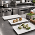 Thumbnail image #2 for American Metalcraft 18-1/4 Inch x 9 Inch Flat Rectangular Melamine Platter, White