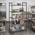 Thumbnail image #2 for Cambro Camshelving Basics Plus 5-Tier Stationary Starter Shelving Unit, 21 x 60 x 84 Inches, Vented Shelf Plates, Brushed Graphite