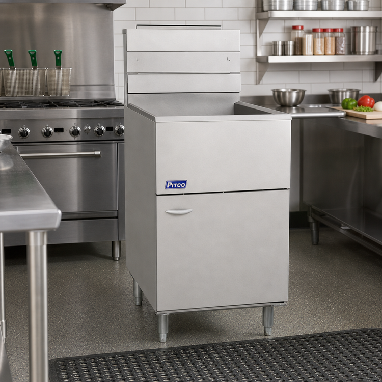 Product image #2 for Pitco 65C+S Commercial Gas Floor Fryer, 65-80 lb. Fat Capacity