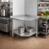 Thumbnail image #2 for Eagle Spec-Master 30 Inch x 30 Inch 14-Gauge Stainless Steel Corner Work Table with Rear Up-Turn