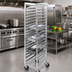 Thumbnail image #2 for Channel Manufacturing Mobile End-Load Steam Table Pan Rack for 12 x 20 Pans, 9-Slide, 36-Inch High, Aluminum