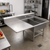 Thumbnail image #2 for John Boos Pro-Bowl 2-Compartment Platter Sink with Left Drainboard, 56-3/16