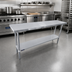 Thumbnail image #2 for Sapphire 72-Inch x 18-Inch Stainless Steel Flat Top Work Table with Galvanized Legs and Undershelf