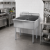 Thumbnail image #2 for 51-Inch Freestanding 2-Compartment Stainless Steel Budget Sink with 13-Inch Deep Bowls