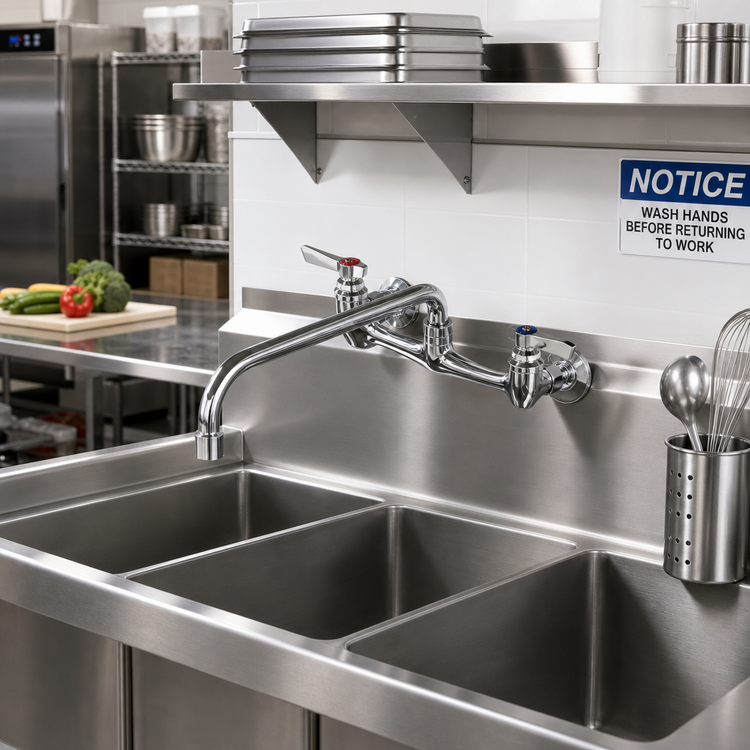 Product image #2 for Advance Tabco K-112 12-Inch Heavy Duty Splash Mount Swing Spout Faucet