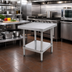 Thumbnail image #2 for Advance Tabco 24 Inch x 24 Inch Stainless Steel Equipment Stand with Adjustable Undershelf