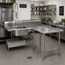 Thumbnail image #2 for John Boos Pro-Bowl L-Shaped Island Soiled Dishtable with 20