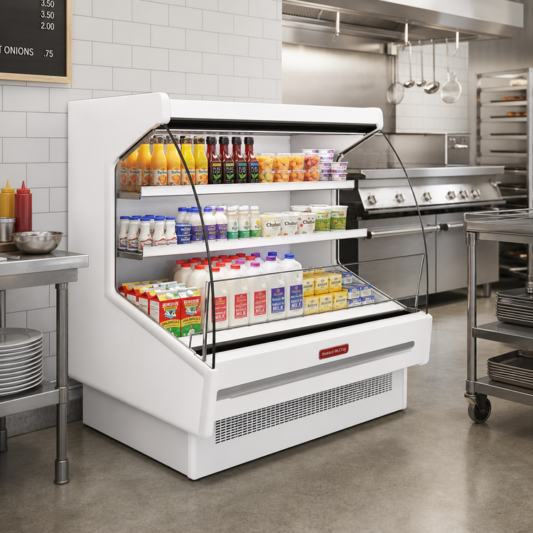 Product image #3 for Howard-McCray 40E Series Dairy Curved End Open Merchandiser, Self-Contained Refrigeration, LED, 39" W x 53" H