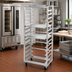 Thumbnail image #2 for Channel Standard Heavy-Duty Single Section Side-Loading Aluminum Oven Rack, 30-Pan Capacity, 4-Inch Phenolic Casters